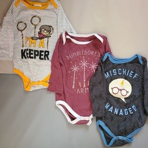 Harry Potter 12mo Long Sleeve Onesies